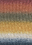 MERINO + Color Lang Yarns Farbe 926.0201  BLAU  ORANGE  ZIEGEL