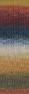 MERINO 120 Degradé Lang Yarns Farbe 37.0009 BLAU/ORANGE/ZIEGEL