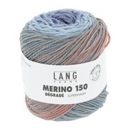 MERINO 150 Degradé Lang Yarns Farbe 40.0001 Hellblau Gelb Orange