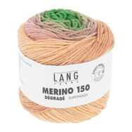 MERINO 150 Degradé Lang Yarns Farbe 40.0003 GRÜN/BORDEAUX/LACHS