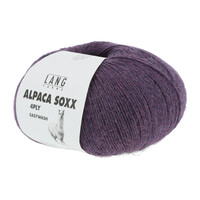ALPACA  SOXX  Lang Yarns Sockenwolle 4-fädig Farbe 1062.0147 Lila Mélange
