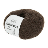 ALPACA SOXX  Lang Yarns Sockenwolle 4-fädig Farbe 1062.0067 Dunkelbraun Melange