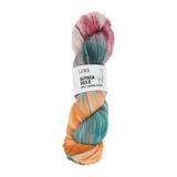 ALPACA SOXX  Hand Dyed Lang Yarns Sockenwolle 4-fädig Farbe 1132.0006 Orange-türkis