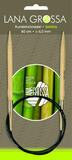 Rundstricknadel Bambus Stärke 6,0 Seillänge 60 cm